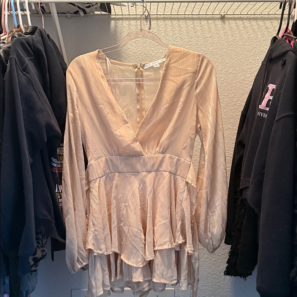 HYFVE Cream Long Sleeve Romper